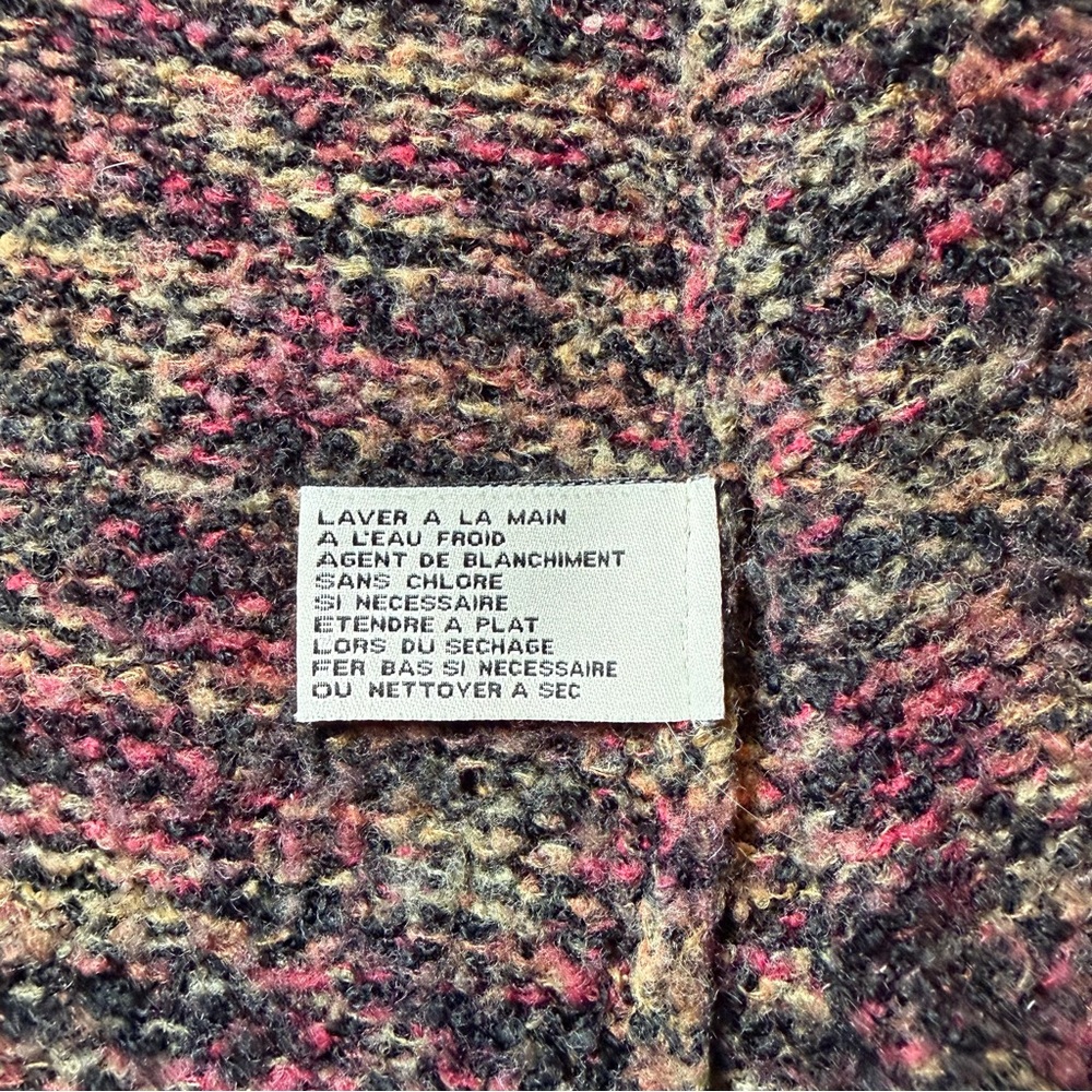 Vintage 90s David Brooks Wool Blend Multicolor Knit Cardigan Size Large - Picture 9 of 9